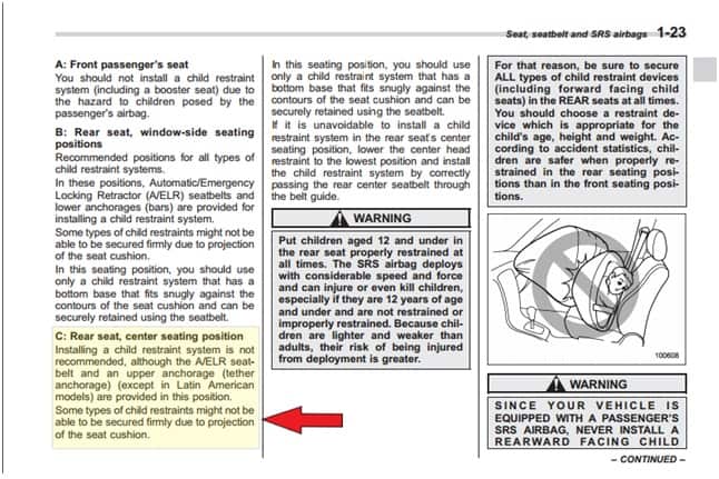 subaru warning