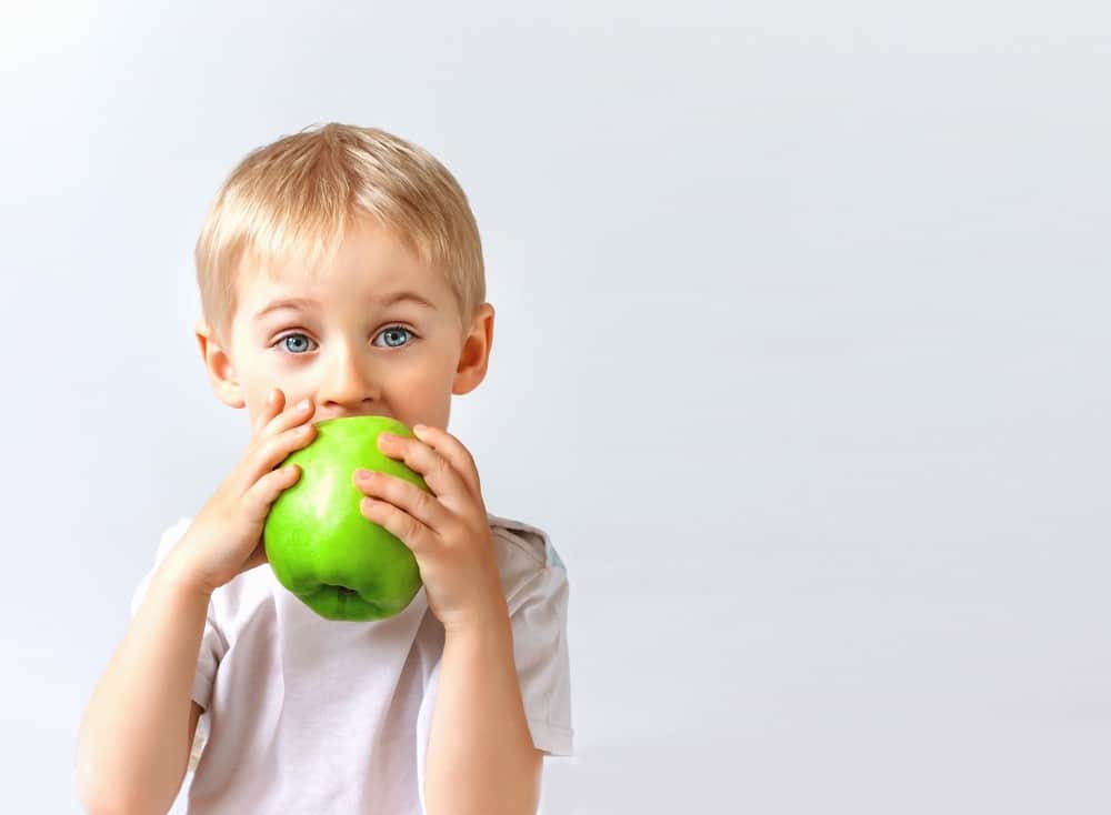 Boy Eating Apple