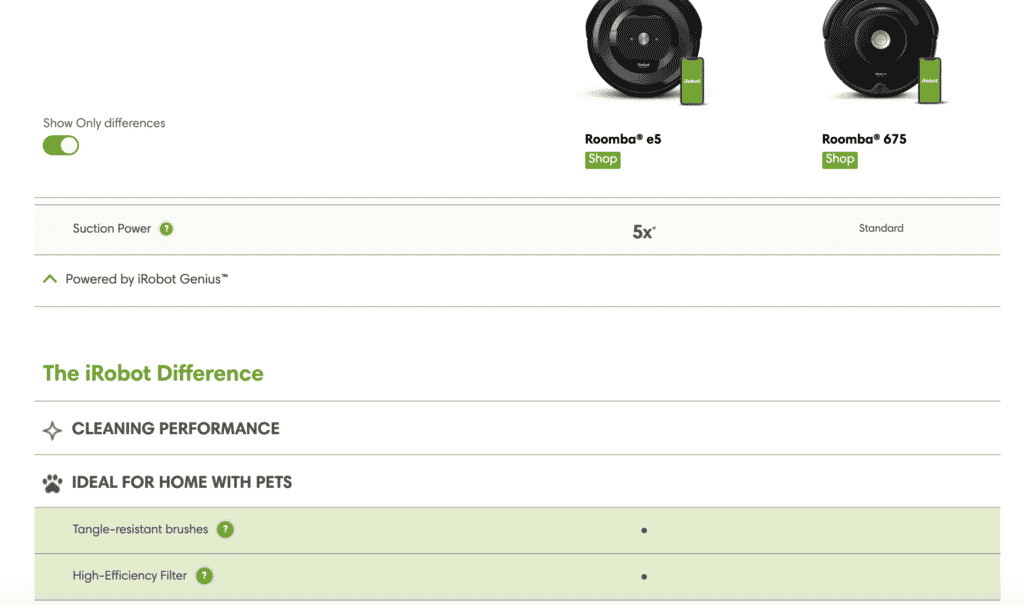 roomba e5 vs 675