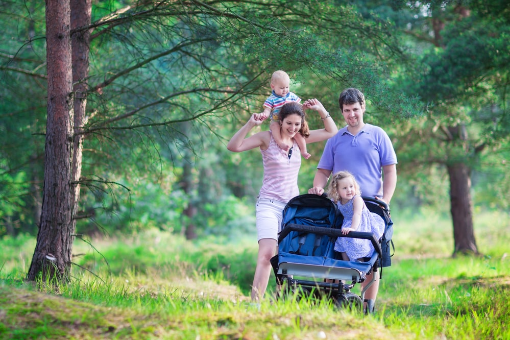 Hiking with all terrain stroller