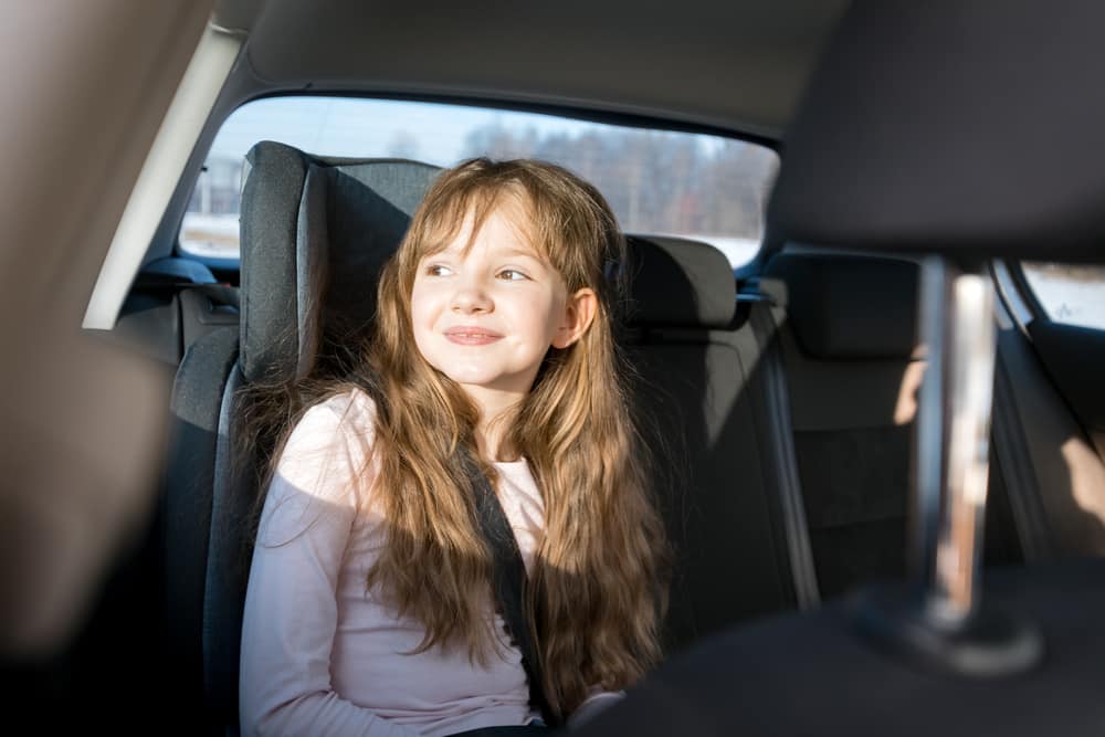 8 year old in front outlet seat